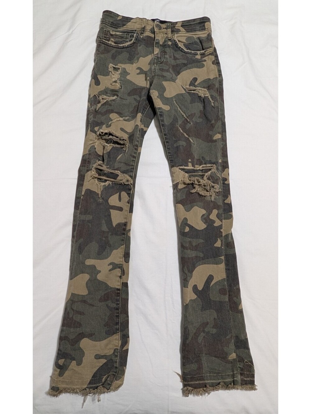 Jordan Craig Boys Size 12 Legacy Edition Distressed Camo Stacked Jeans